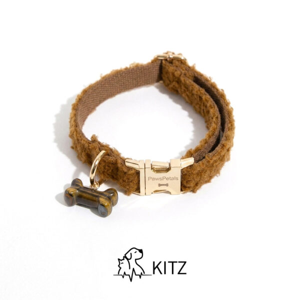 棕色主图-1 Crystal Pet Necklaces