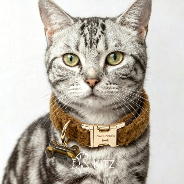 猫-棕-1 Crystal Pet Necklaces