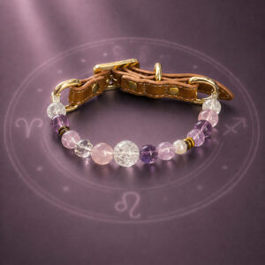 natural crystal pet collar