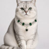 绿 Crystal Pet Necklaces