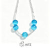 蓝色 Cat Eye Pet Necklace