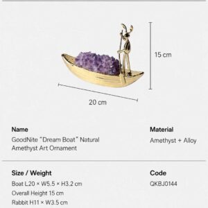 Natural Amethyst Rabbit Ornament