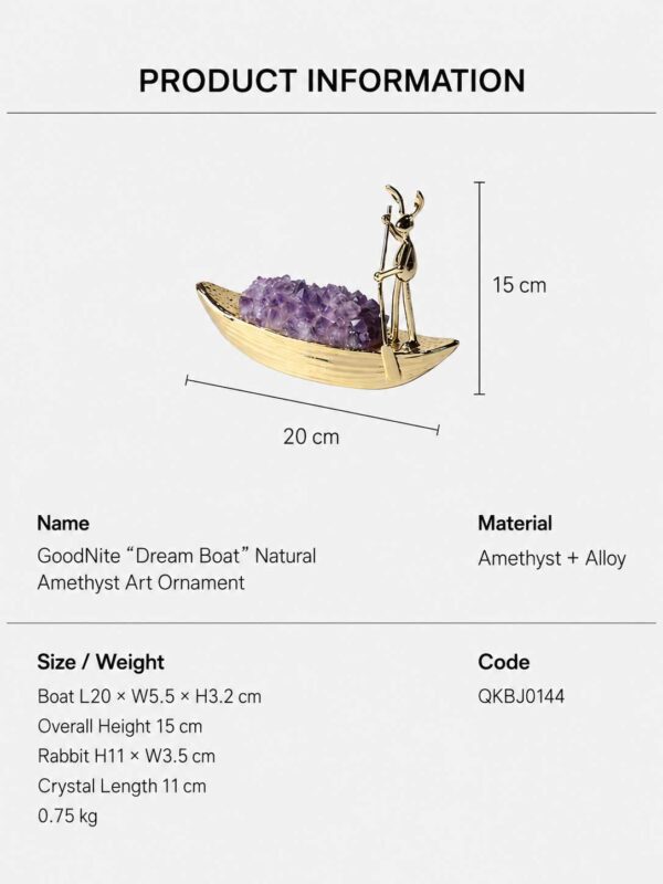 Natural Amethyst Rabbit Ornament