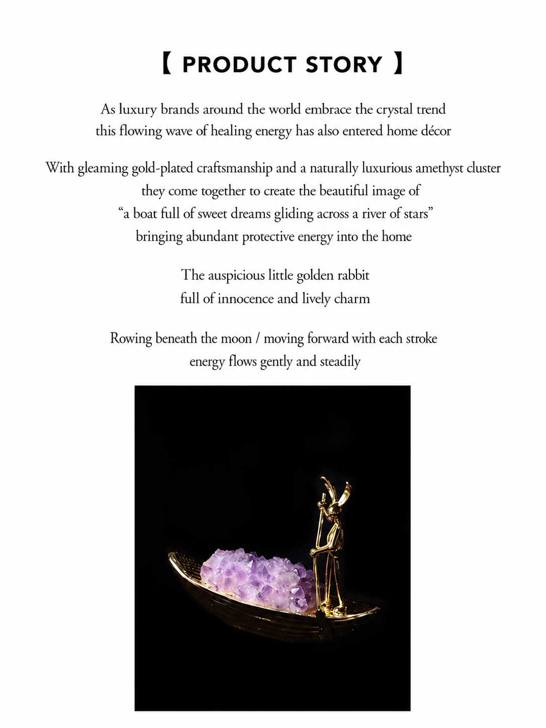 Natural Amethyst Rabbit Ornament