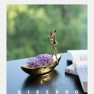 Natural Amethyst Rabbit Ornament
