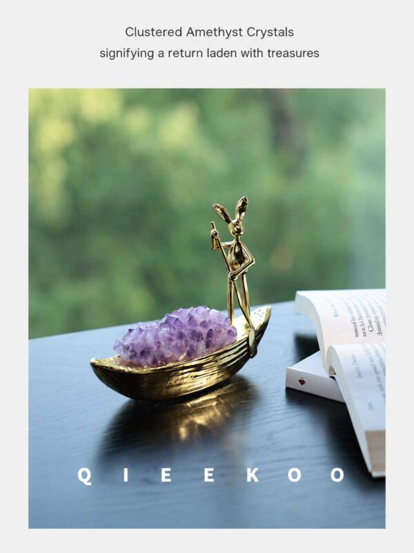 Natural Amethyst Rabbit Ornament