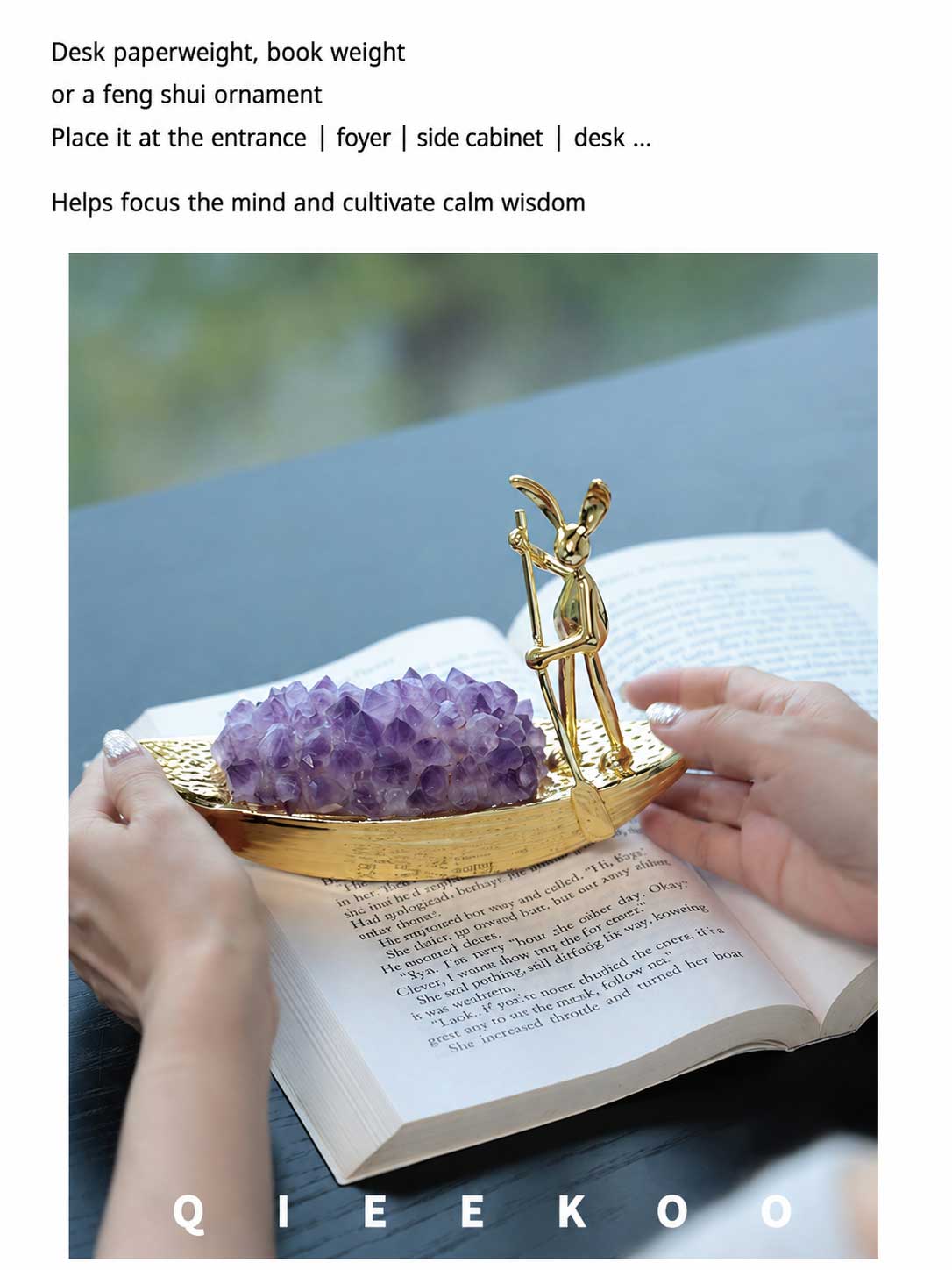Natural Amethyst Rabbit Ornament