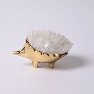vBrass Natural Crystal Hedgehog Ornament