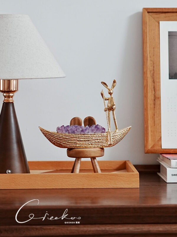 Natural Amethyst Rabbit Ornament