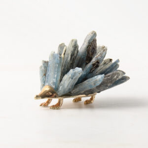 Blue Crystal Cluster Hedgehog Ornament