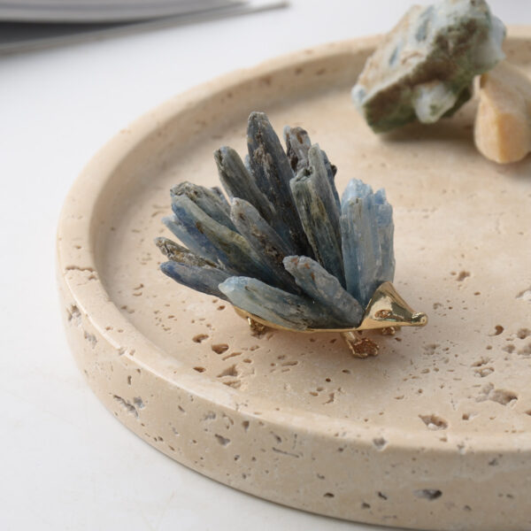 Blue Crystal Cluster Hedgehog Ornament