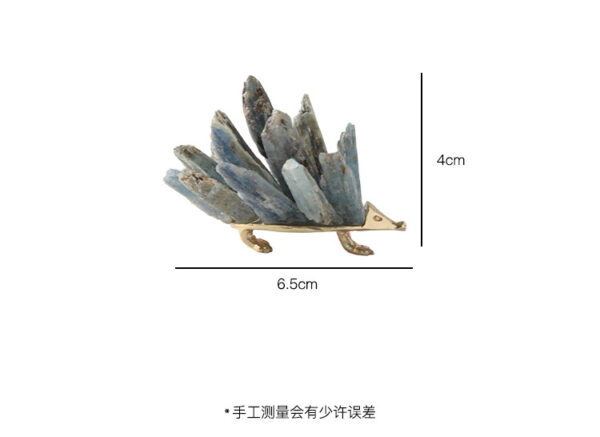 Blue Crystal Cluster Hedgehog Ornament