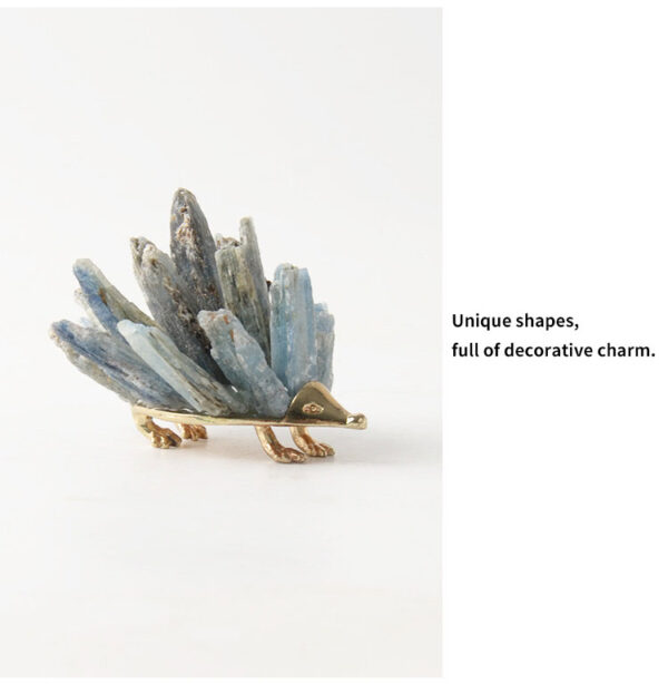 Blue Crystal Cluster Hedgehog Ornament