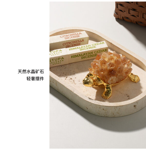 Citrine Turtle Feng Shui Ornament