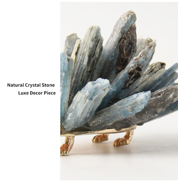 Blue Crystal Cluster Hedgehog Ornament